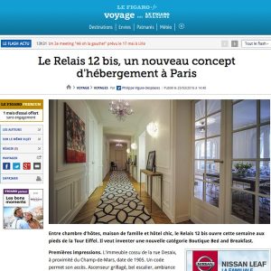article sur lefigaro.fr BnB paris